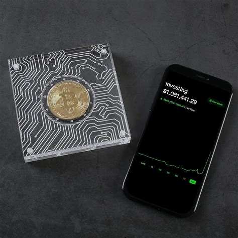 LuluCircle Gold Plated Crypto Coin Set with Magnetic Display India | Ubuy