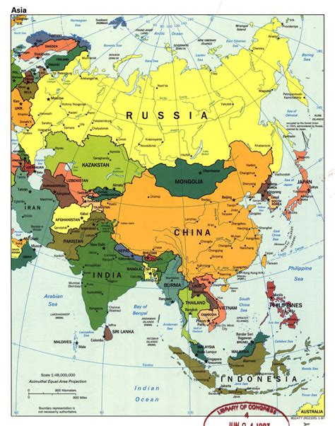Asia Cities Map