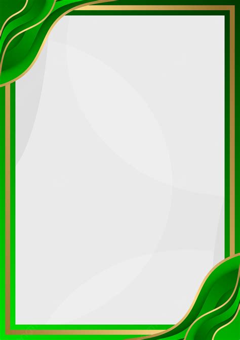 Green Border Frame With Gold Line Abstract Vector Background Wallpaper ...