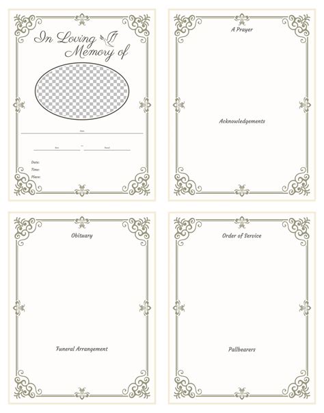 Image result for Memorial Service Programs