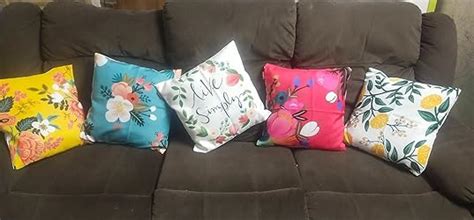 AEROHAVEN Polyester Blend Set Of 5 Designer Decorative Throw Pillow ...