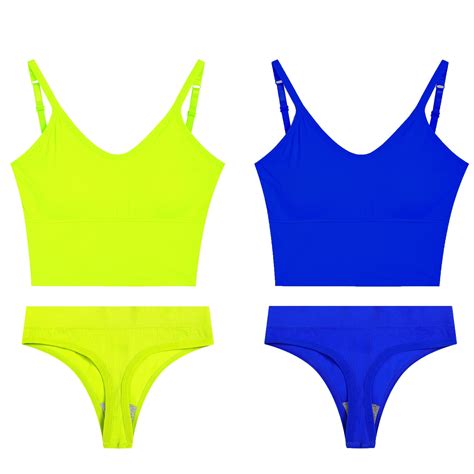 Solid Ribbed Wireless Bra & Thong Set – CRAZE