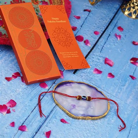 Evil Eye and Rudraksha Rakhi with Red Dhaga – ServDharm