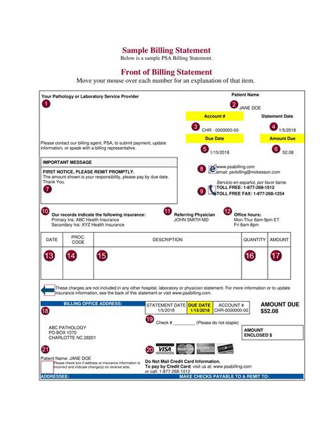 Free Printable Billing Statement Templates [Excel, Word, PDF]