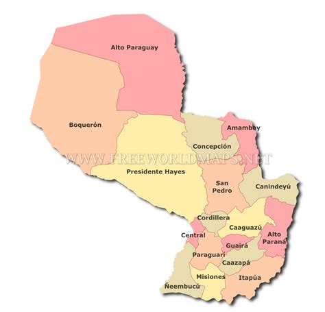 Paraguay Political Map
