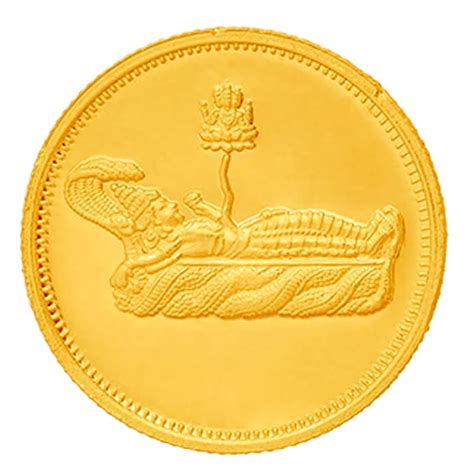 BHIMA Jewellery 1gram 22kt Lord Ananthapadmanabha Gold Coin : Amazon.in ...