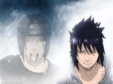 HD Wallpaper: Emotional Sasuke and Itachi Uchiha from Naruto