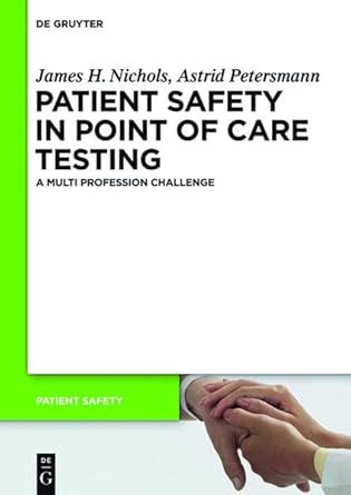 Buy Patient Safety in Point of Care Testing: A Multi Profession ...