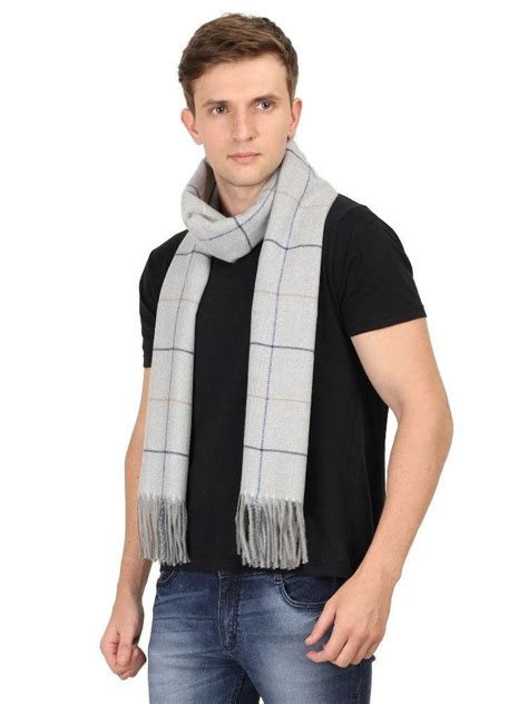 FabSeasons Gray Men's Woolen Scarf, Muffler, Shawl and Stole ...