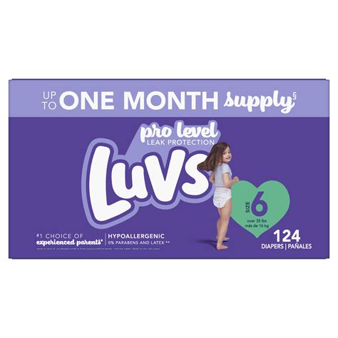 Luvs Triple Leakguards Extra Absorbent Diapers, Size 6, 124 Count ...