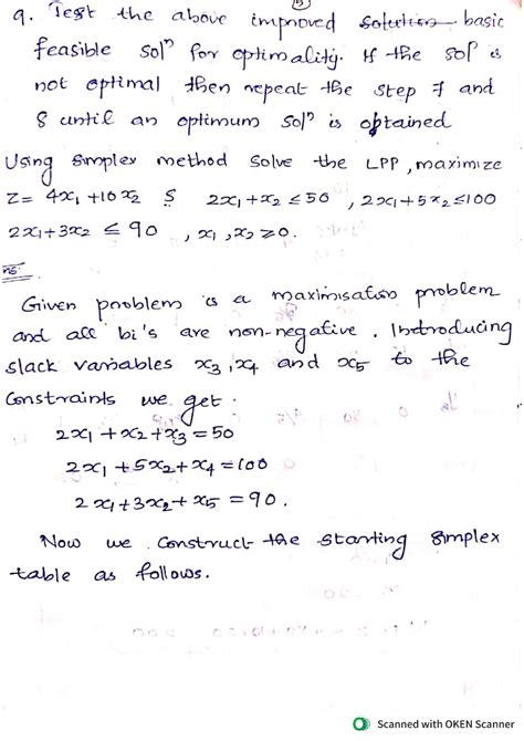 Simplex method problems - Bsc maths - Studocu