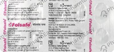 Buy Folsafe Plus Strip Of 10 Capsules Online at Flat 15% OFF | PharmEasy