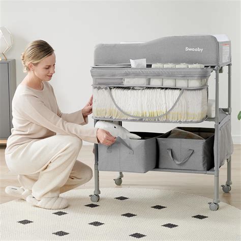Snapklik.com : Sweeby Portable Baby Changing Table, 4 Position Height ...