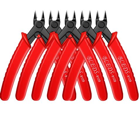Buy Wire Cutter - 5 Pack 5'' Flush Cutter Micro Shear Wire Cutters ...