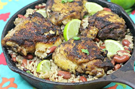 Juicy Jerk Chicken, Rice And Beans (Gluten-Free)
