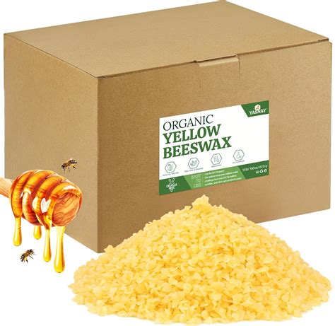 Amazon.com: YASNAY Yellow Beeswax Pellets 10LB, 100% Organic Beeswax ...