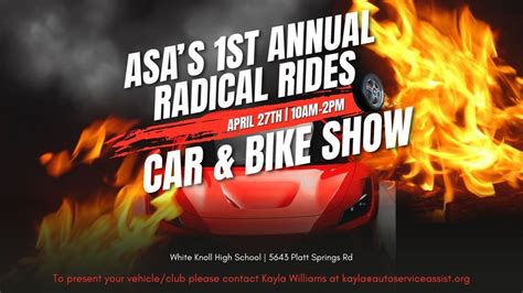 ASAs First Annual Radical Rides Car & Bike Show, White Knoll High ...