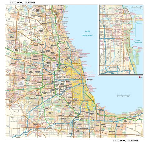 Chicago Metro Wall Map | Maps.com.com