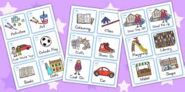 Childminding Home Visual Timetable Cards (Girls)