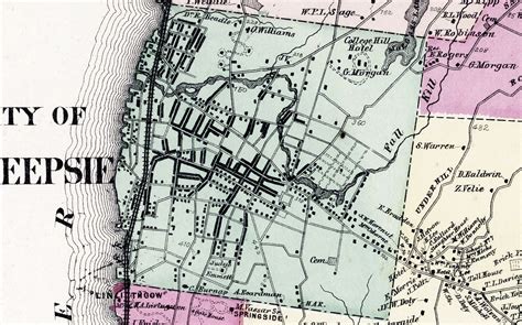Old Map Of Poughkeepsie Ny City Of Poughkeepsie Hi Res Stock