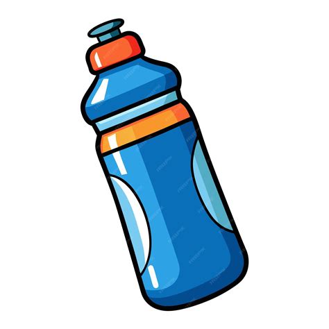 Sports water bottle clipart cartoon style vector illustration | Premium ...