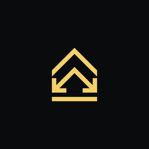 Dom strzałka logo nowoczesne logo nieruchomości logo kierunku ...
