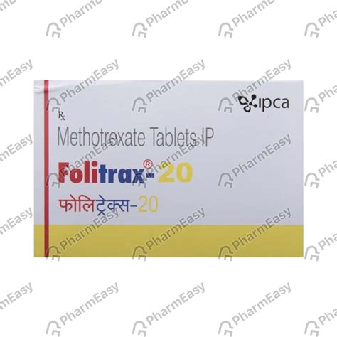 Folitrax 20 MG Tablet (10): Uses, Side Effects, Price & Dosage | PharmEasy