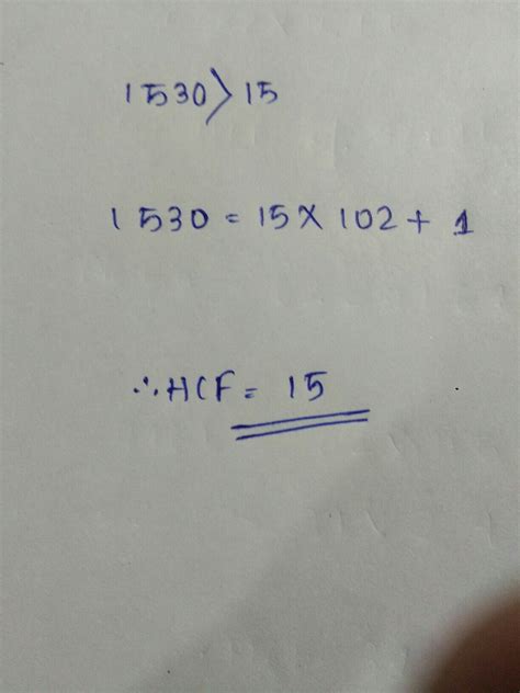 Find the HCF by Euclid's division algorithm of the numbers 1305,1365 ...