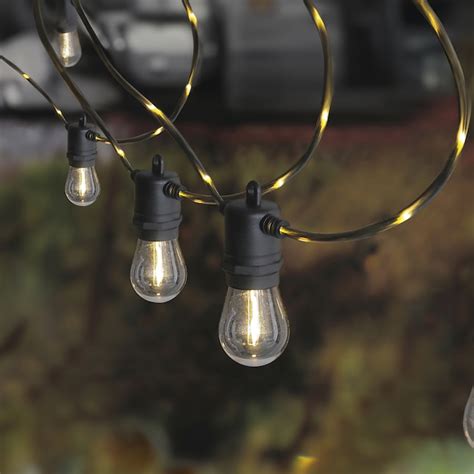 Harbor Breeze 24-ft Plug-in Black Outdoor String Light with 12 LED ...