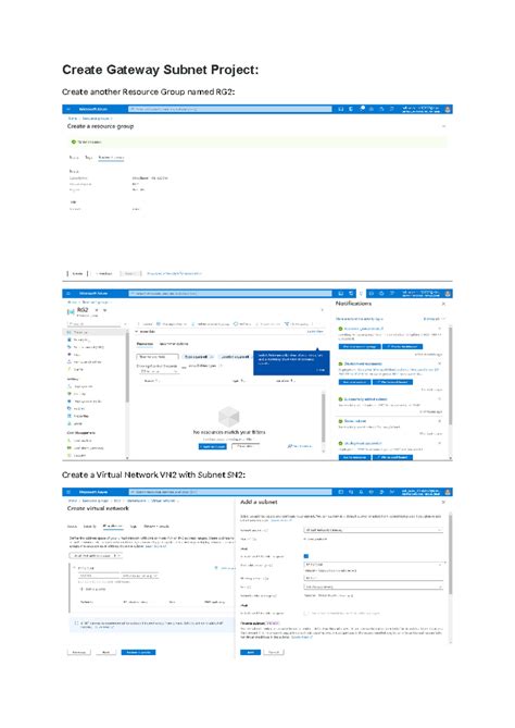 Create Gateway subnet - Cloud Computing - Studocu