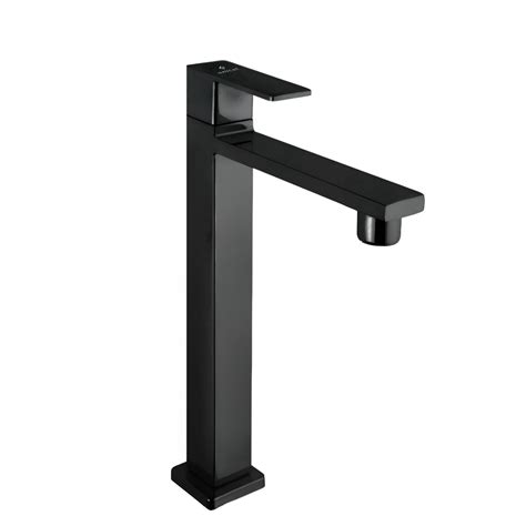 ENICET High Neck Pillar Cock, Matte Black Body, 12 inch Tall Extended ...