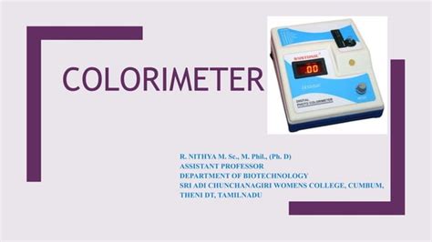 Colorimeter Experiment 的图像结果