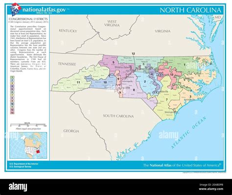 NC Congressional District Map 2014 Stock Photo - Alamy