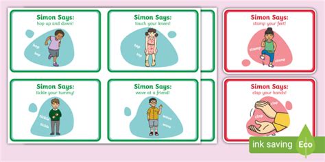 Simon Says Picture Cards (teacher made)