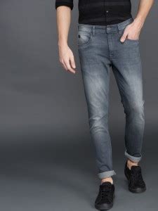 WROGN Skinny Men Grey Jeans - Buy WROGN Skinny Men Grey Jeans Online at ...