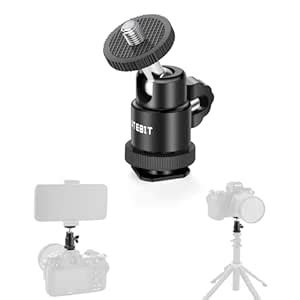UTEBIT 2 Pack Mini Ball Head with 1/4" Hot Shoe Mount Adapter Max Load ...