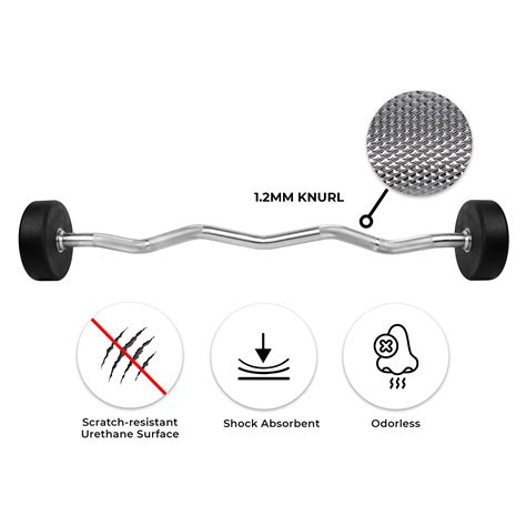 Fixed Weight Ez Curl Bars - BullrocK Fitness