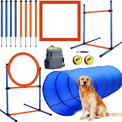 JMMPOO Dog Agility Training Equipment, 60-Piece Dog Obstacle Course ...