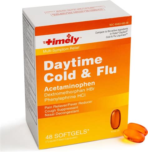 Amazon.com: TIME-CAP LABS, INC. Timely Daytime Cold and Flu Medicine 48 ...