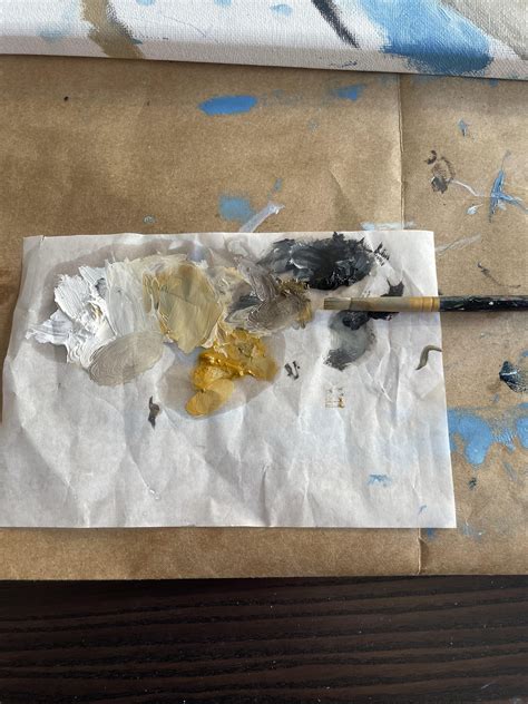 Not perfect, but the backing of stickers work as disposable oil paint palettes! : r/ZeroWaste