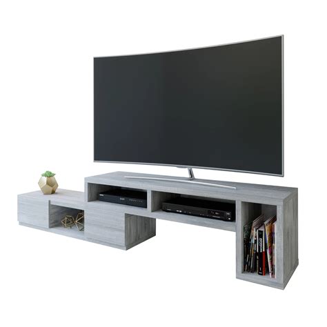Modern Grey Low Profile TV Stand Console - Toma Home