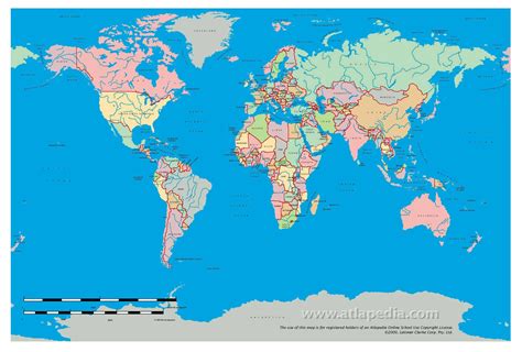 Actual Map Of The World To Scale - Map Worksheets