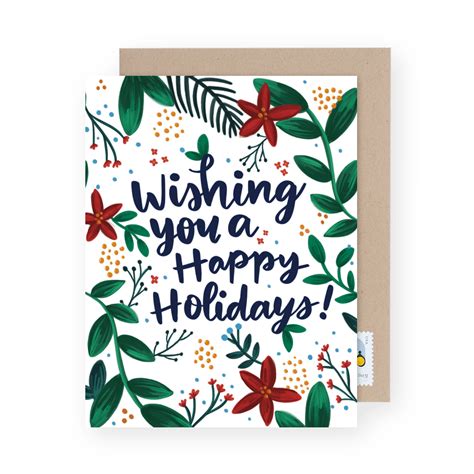 Wishing You A Happy Holidays Holiday Card | Postable | Postable