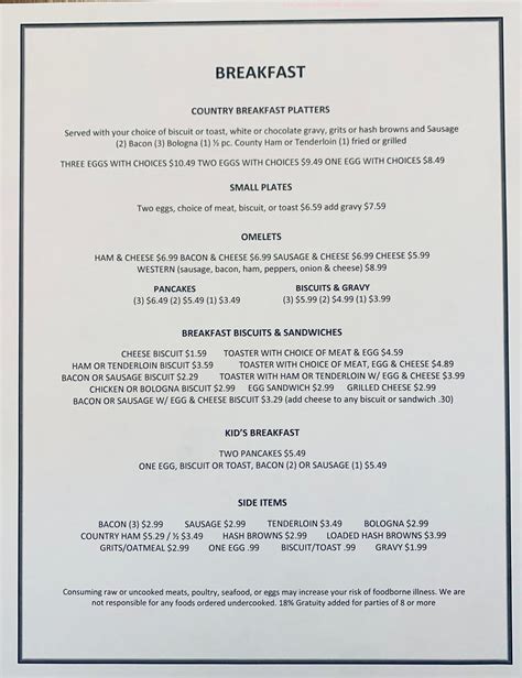 Online Menu of Ramey's Family Restaurant Restaurant, Marietta ...