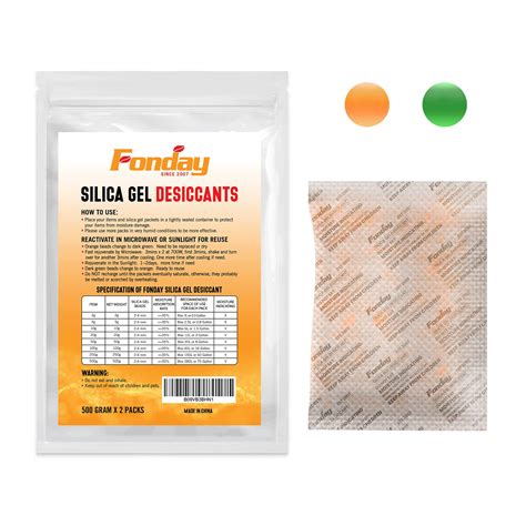 500gram X 2packet Rechargeable Silica Gel Desiccant Packets Fonday Food ...