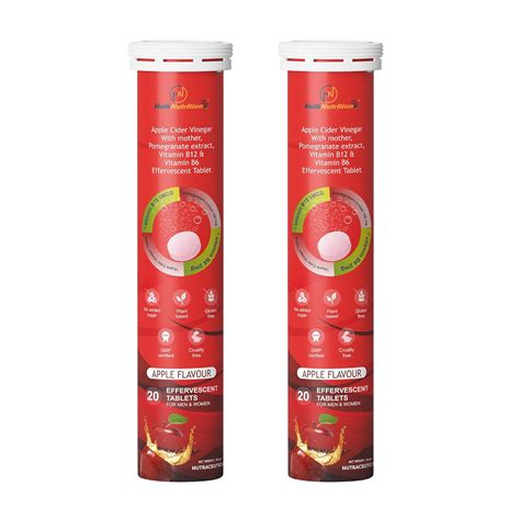 Hulk Nutrition Apple Cider Vinegar (ACV) Effervescent Tablets for ...
