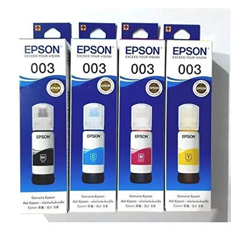 Buy Epson 003 Ink 65ml 1 Set of Colors for Epson's Printer (L3100 ...