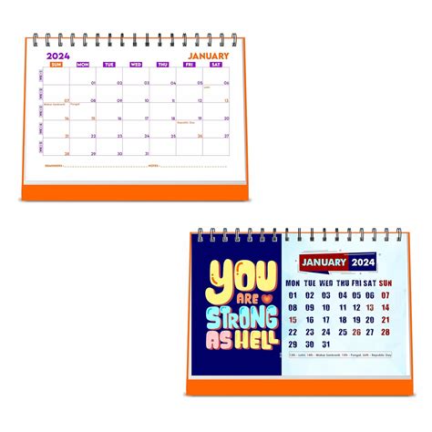 ESCAPER Box Calendar with Planner 2024 & Strong Motivational Desktop ...