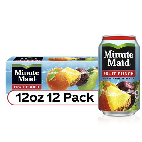 Minute Maid Fruit Punch Juice, 12 fl oz, 12 Cans - Walmart.com