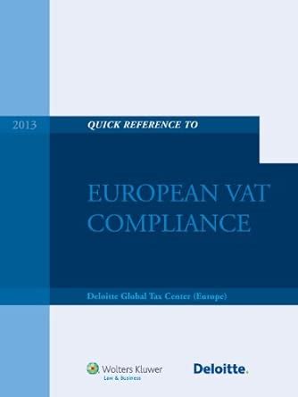 Buy Quick Reference to European VAT Compliance Book Online at Low ...